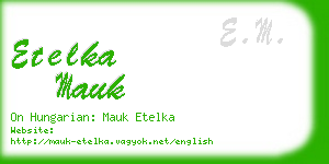 etelka mauk business card